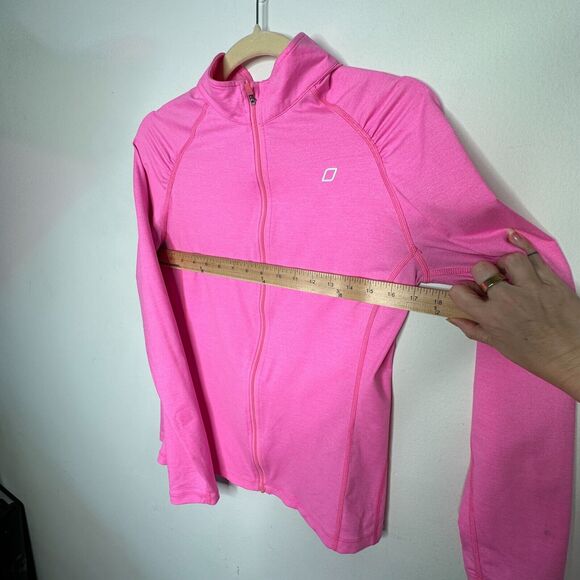 Lorna Jane Active Hot Pink Long Sleeve Zip Lightweight Fitted Stretch Jacket Med - Picture 7 of 8